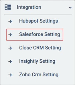 setting under integrations